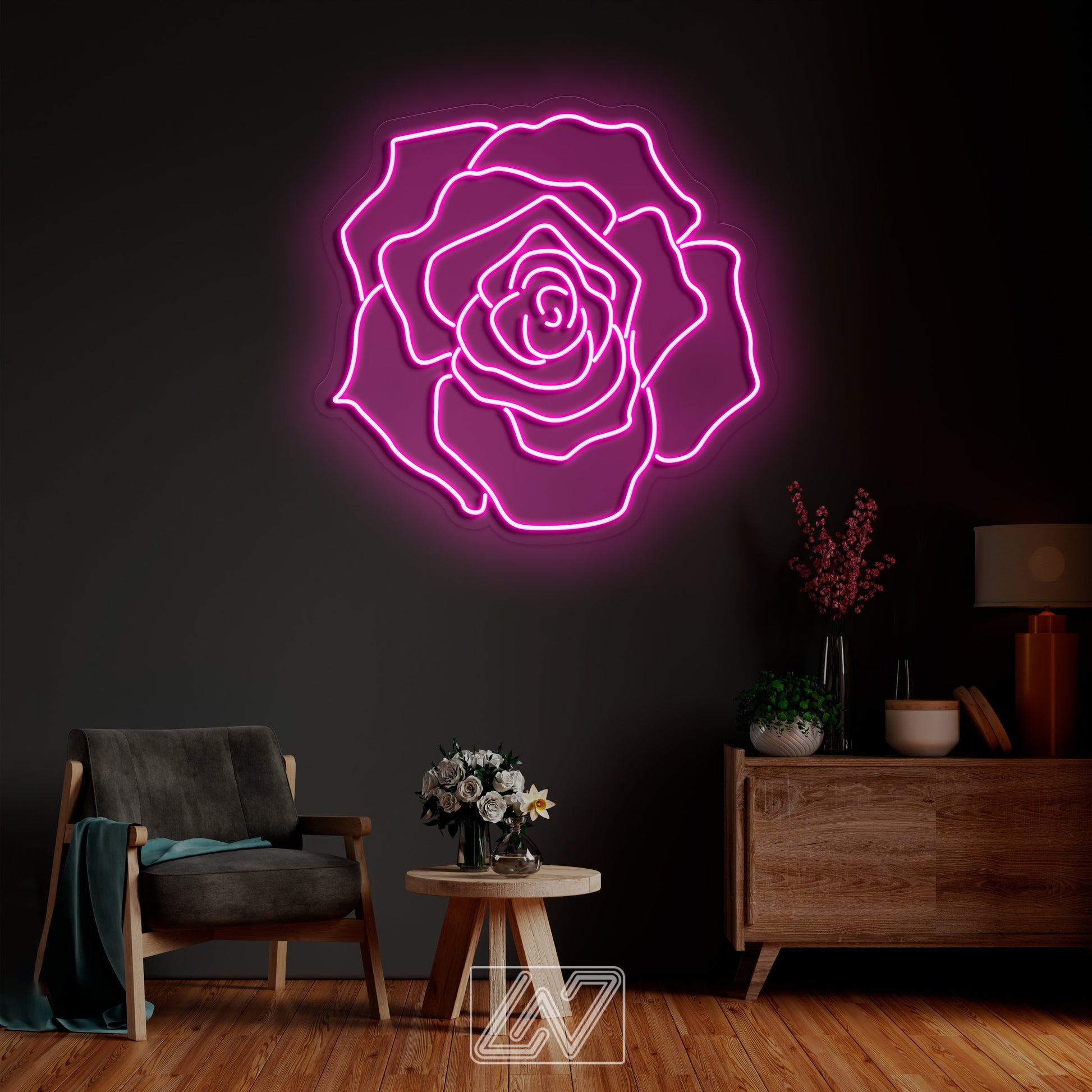 Rose - Neon Sign Custom Flower Led Neon Light Sign for Bedroom Home Wall Party Decor Girlfriend Gift Wedding Party Decorations