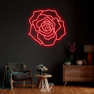 Rose - Neon Sign Custom Flower Led Neon Light Sign for Bedroom Home Wall Party Decor Girlfriend Gift Wedding Party Decorations