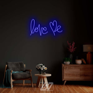 Love Me - LED Neon Sign, Wedding Neon Sign, Neon Sign Bedroom, Neon Sign Art, Neon Sign Bar, Neon Light, Led Neon Sign