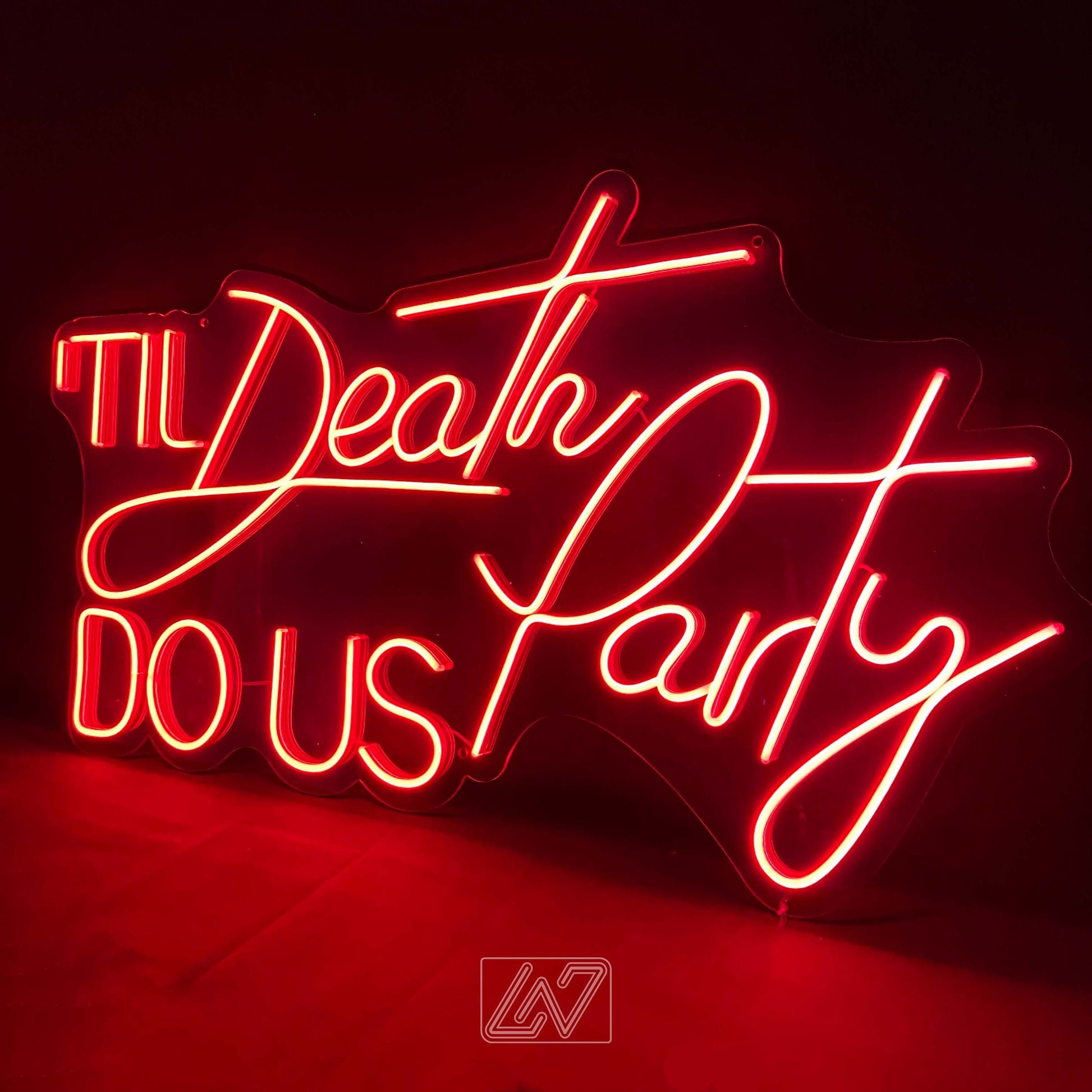 Til Death Do Us Party - LED Neon Sign,Wedding neon sign,Led neon sign wall decor,Neon sign,Neon Sign Wedding, Custom Wedding Neon Sign,