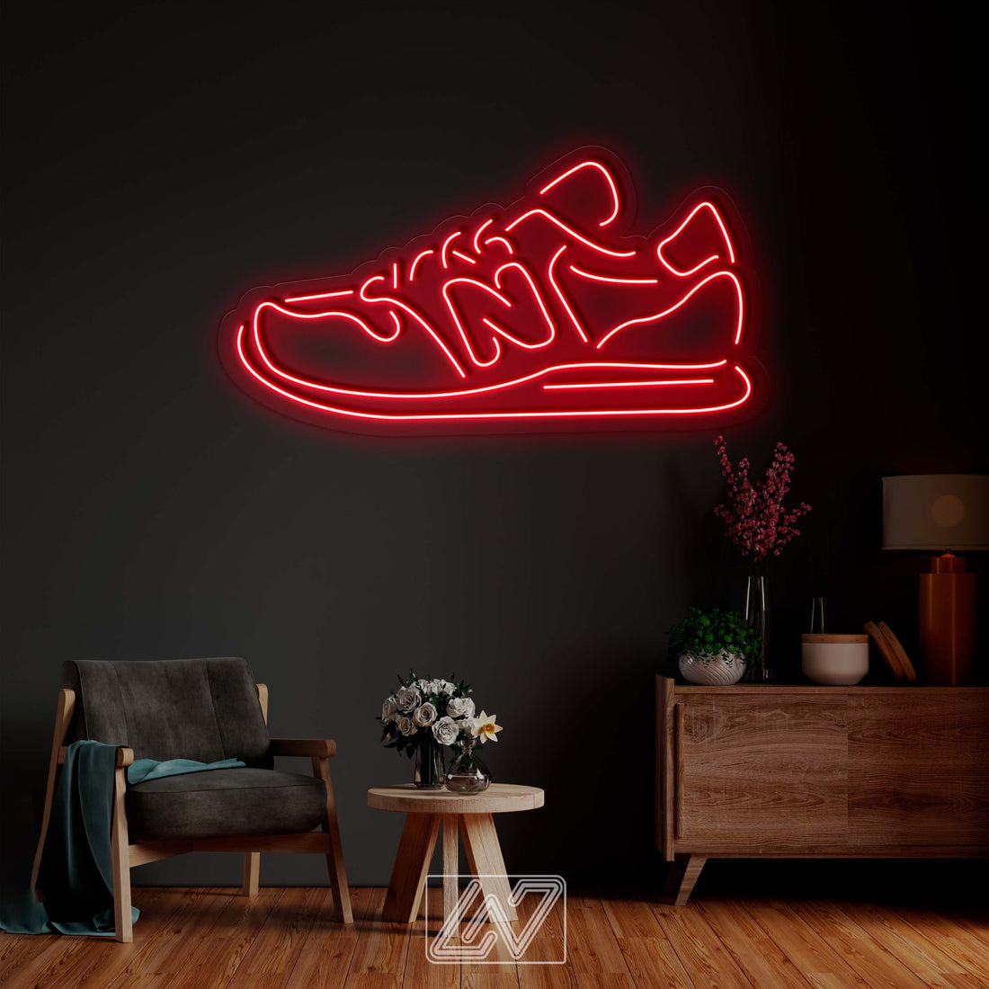 Sneaker - Neon Sign, Sneakerhead Room Led Sign, Shoes Led Sign, Sneaker Leds, sport shoe for the , home, bedroom, cafe, office, living room