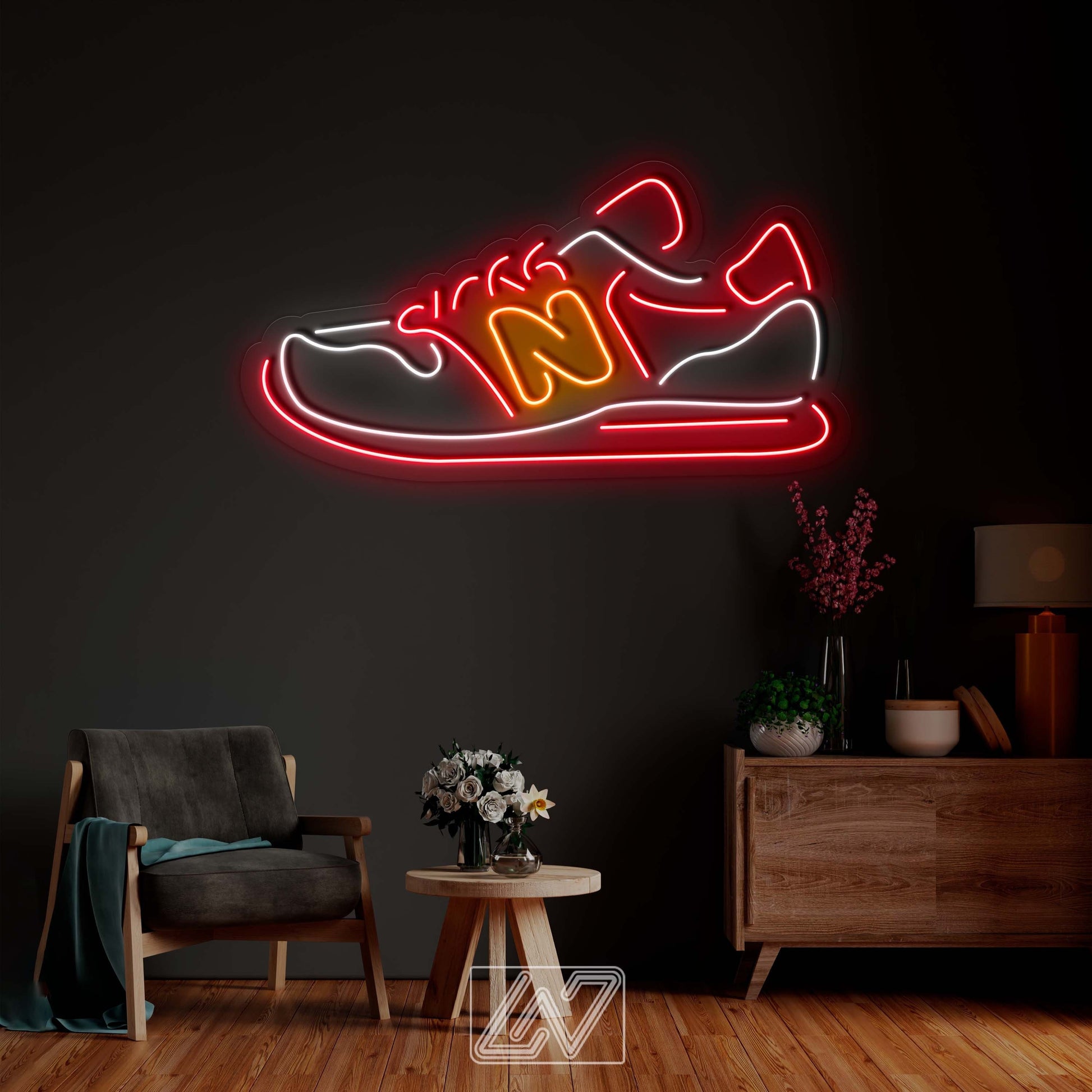 Sneaker - Neon Sign, Sneakerhead Room Led Sign, Shoes Led Sign, Sneaker Leds, sport shoe for the , home, bedroom, cafe, office, living room