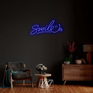 Smile - LED Neon Sign, Smiley Face Neon Sign, Smile LED Decor, Emoji Neon Sign, Custom Neon Sign, Funny Neon Sign, Smiley Emoji