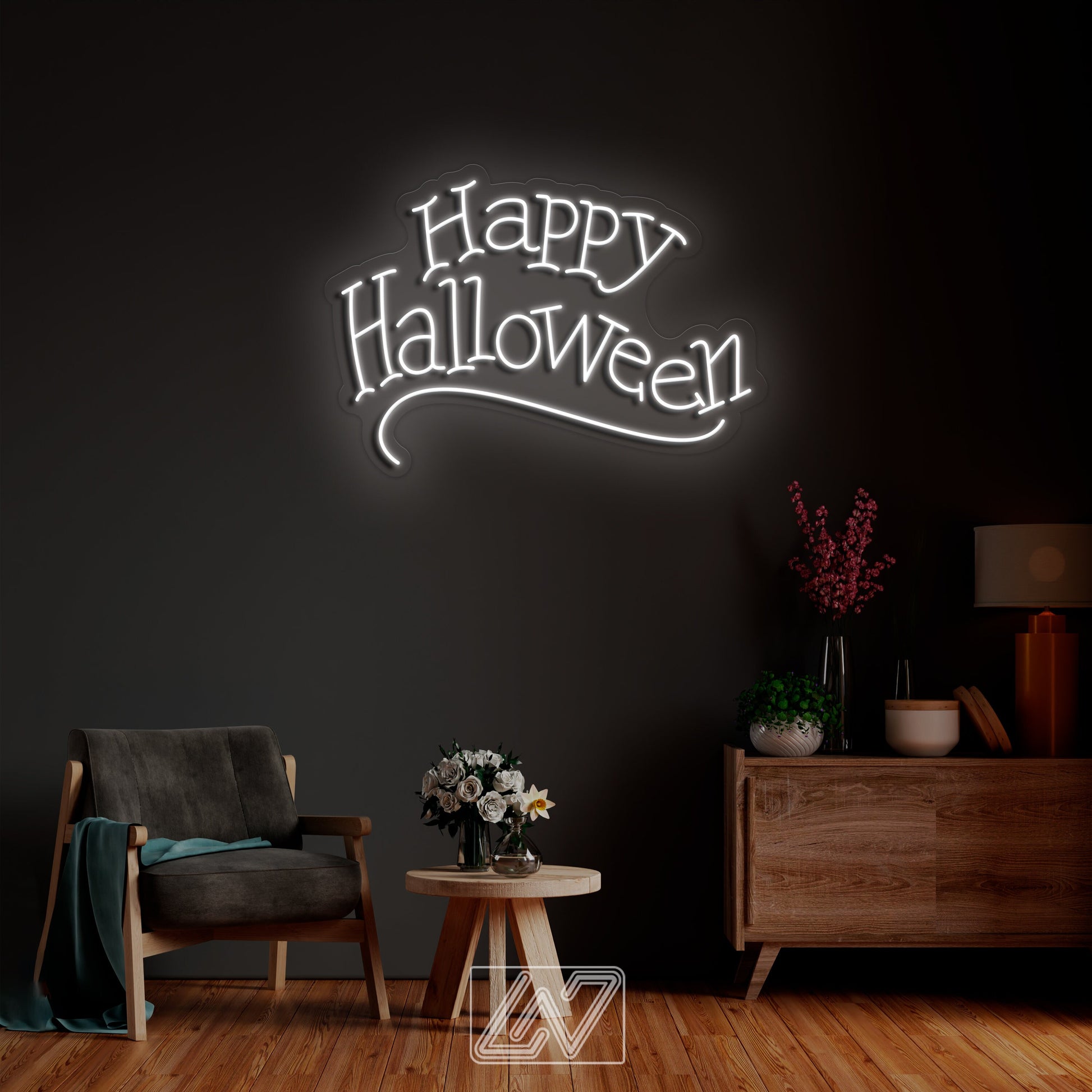 Happy Helloween - LED Neon Sign, Spooky Halloween Led Decor, Scary Halloween, Halloween Light Decor, Custom Neon Sign