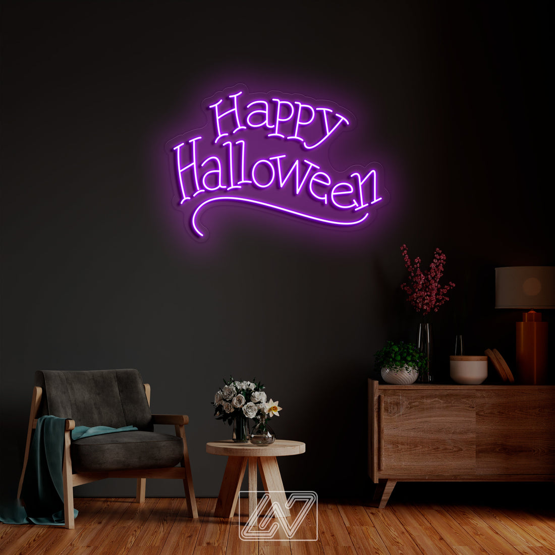 Happy Helloween - LED Neon Sign, Spooky Halloween Led Decor, Scary Halloween, Halloween Light Decor, Custom Neon Sign