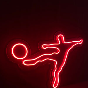 Soccer player - LED Neon Sign, Footballer wall decor Sport led neon sign Decor for kids room Sport signs Unbreakable neon sign