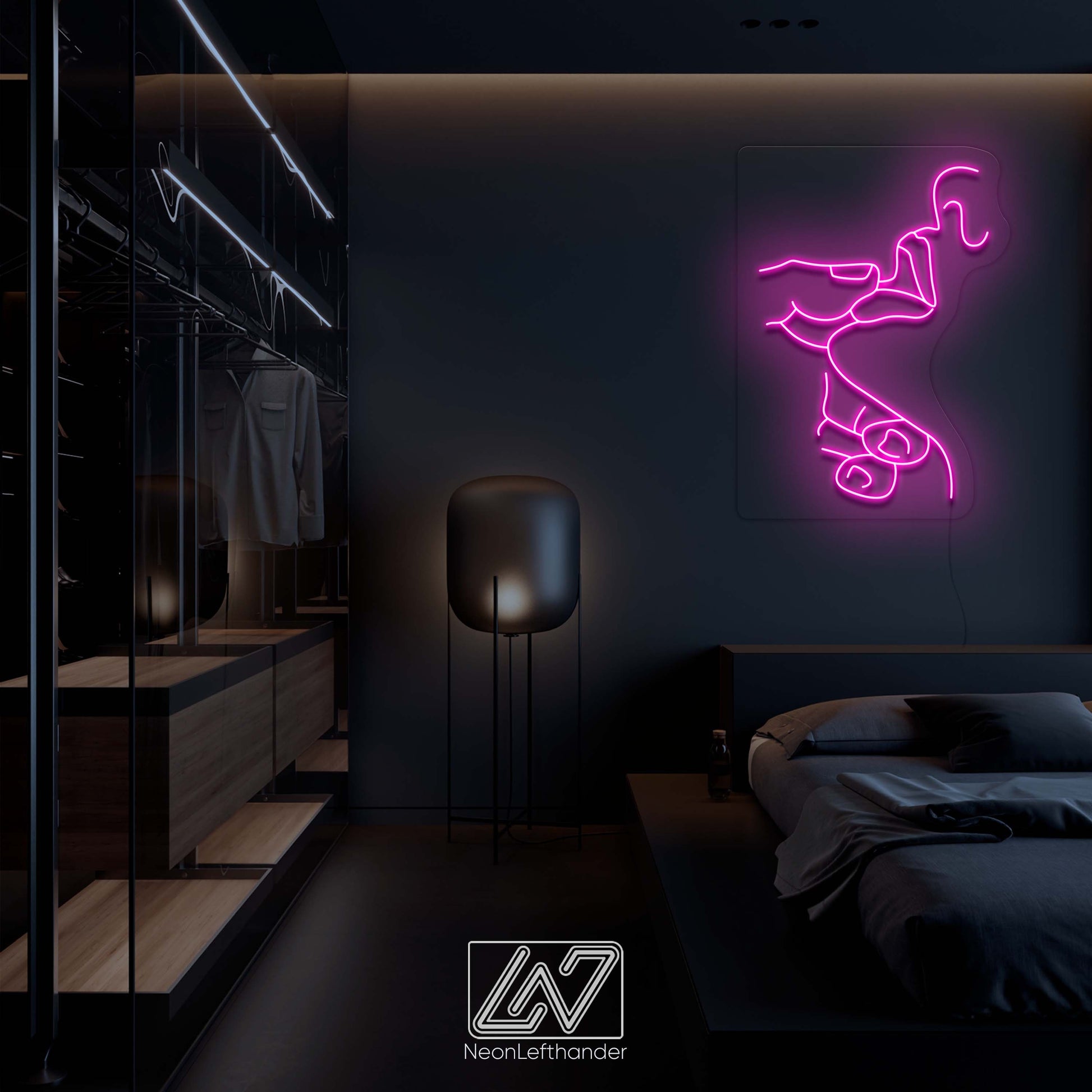 Passion - LED Neon Sign, Custom Sexy Woman Bedroom Party Bar Wall Room Decor LED Lady Neon light Wedding Personalized romance