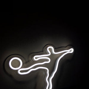 Soccer player - LED Neon Sign, Footballer wall decor Sport led neon sign Decor for kids room Sport signs Unbreakable neon sign