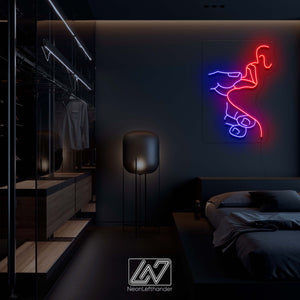 Passion - LED Neon Sign, Custom Sexy Woman Bedroom Party Bar Wall Room Decor LED Lady Neon light Wedding Personalized romance