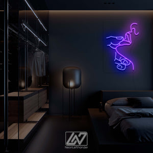 Passion - LED Neon Sign, Custom Sexy Woman Bedroom Party Bar Wall Room Decor LED Lady Neon light Wedding Personalized romance