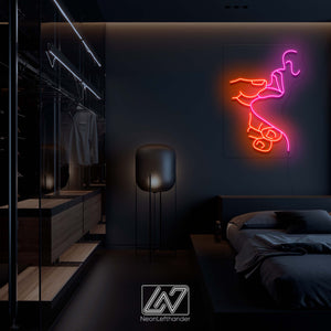 Passion - LED Neon Sign, Custom Sexy Woman Bedroom Party Bar Wall Room Decor LED Lady Neon light Wedding Personalized romance