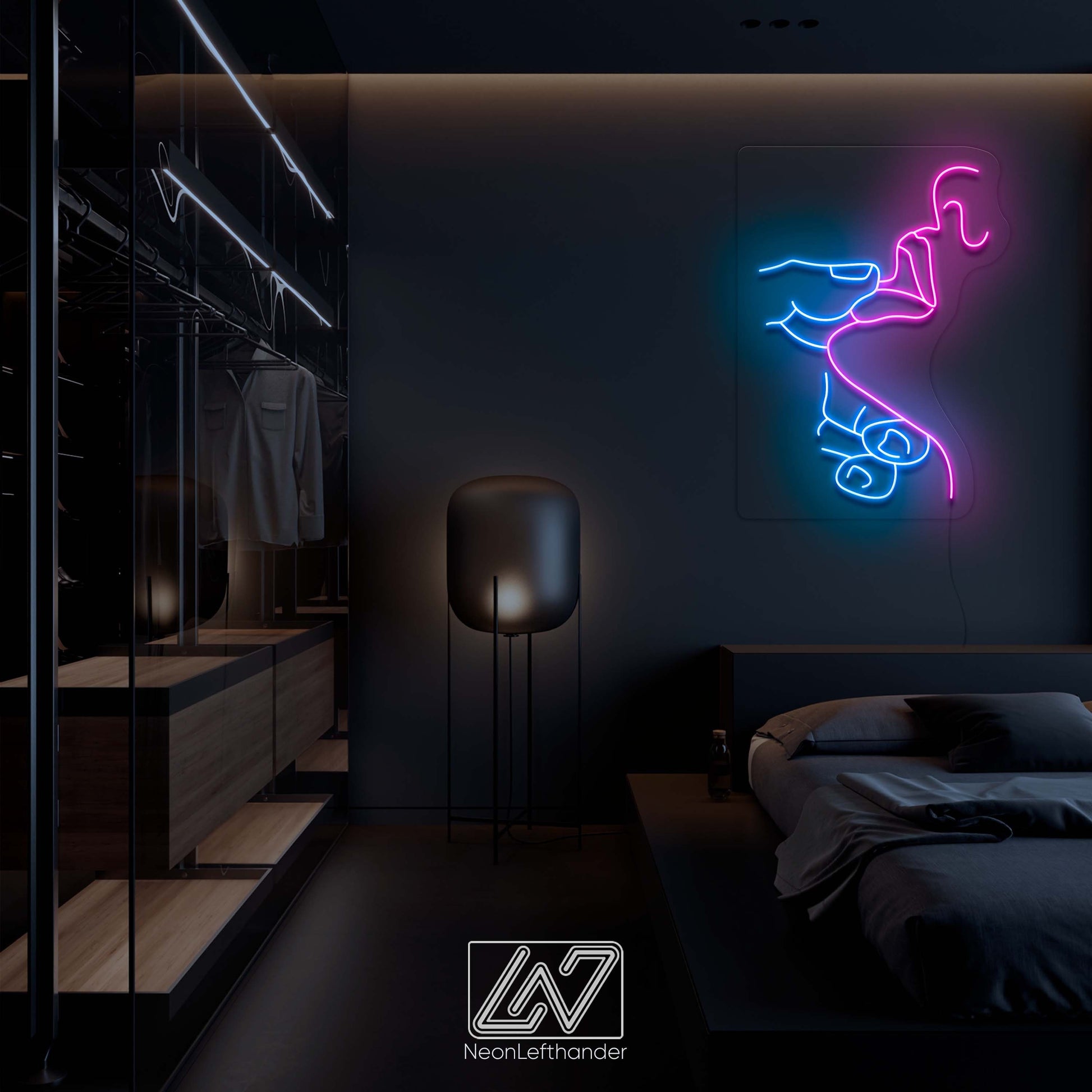 Passion - LED Neon Sign, Custom Sexy Woman Bedroom Party Bar Wall Room Decor LED Lady Neon light Wedding Personalized romance