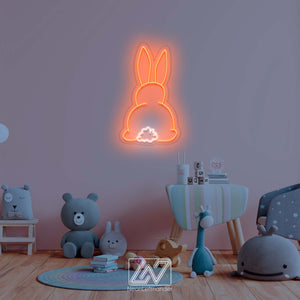 Bunny - Neon Fairytale in Your Room! Original Decor for a Child's Room. Neon Sign for Playful Minds. Children's paradise comes alive!