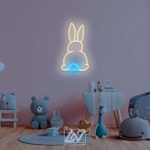 Bunny - Neon Fairytale in Your Room! Original Decor for a Child's Room. Neon Sign for Playful Minds. Children's paradise comes alive!