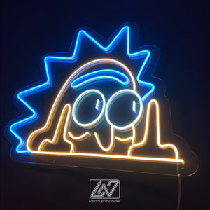 Rick - LED Neon Sign, Morty Neon Sign, Personalized Neon Sign, Cartoon LED Neon Sign, Rick And Morty Art, Anime Neon Sign, Neon Room Decor