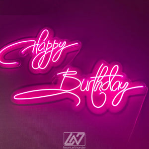 Happy Birthday - LED Neon Sign, Birthday Present, Kids Birthday Party Neon Sign, Birthday Backdrop Sign, Event Decor, Backdrop Decorations