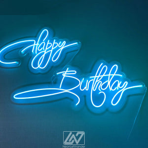 Happy Birthday - LED Neon Sign, Birthday Present, Kids Birthday Party Neon Sign, Birthday Backdrop Sign, Event Decor, Backdrop Decorations