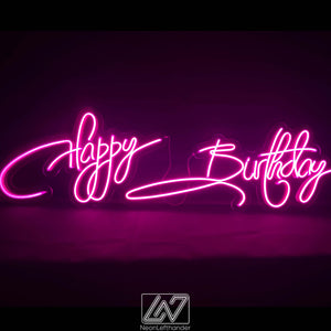 Happy Birthday - LED Neon Sign, Birthday Present, Kids Birthday Party Neon Sign, Birthday Backdrop Sign, Event Decor, Backdrop Decorations