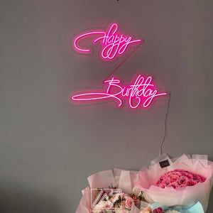 Happy Birthday - LED Neon Sign, Birthday Present, Kids Birthday Party Neon Sign, Birthday Backdrop Sign, Event Decor, Backdrop Decorations