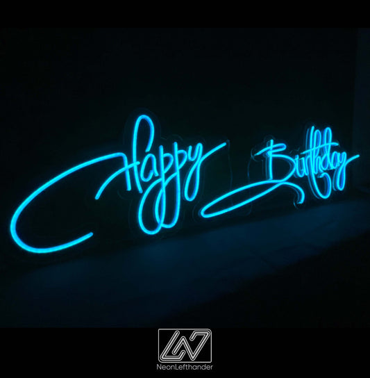 Happy Birthday - LED Neon Sign, Birthday Present, Kids Birthday Party Neon Sign, Birthday Backdrop Sign, Event Decor, Backdrop Decorations