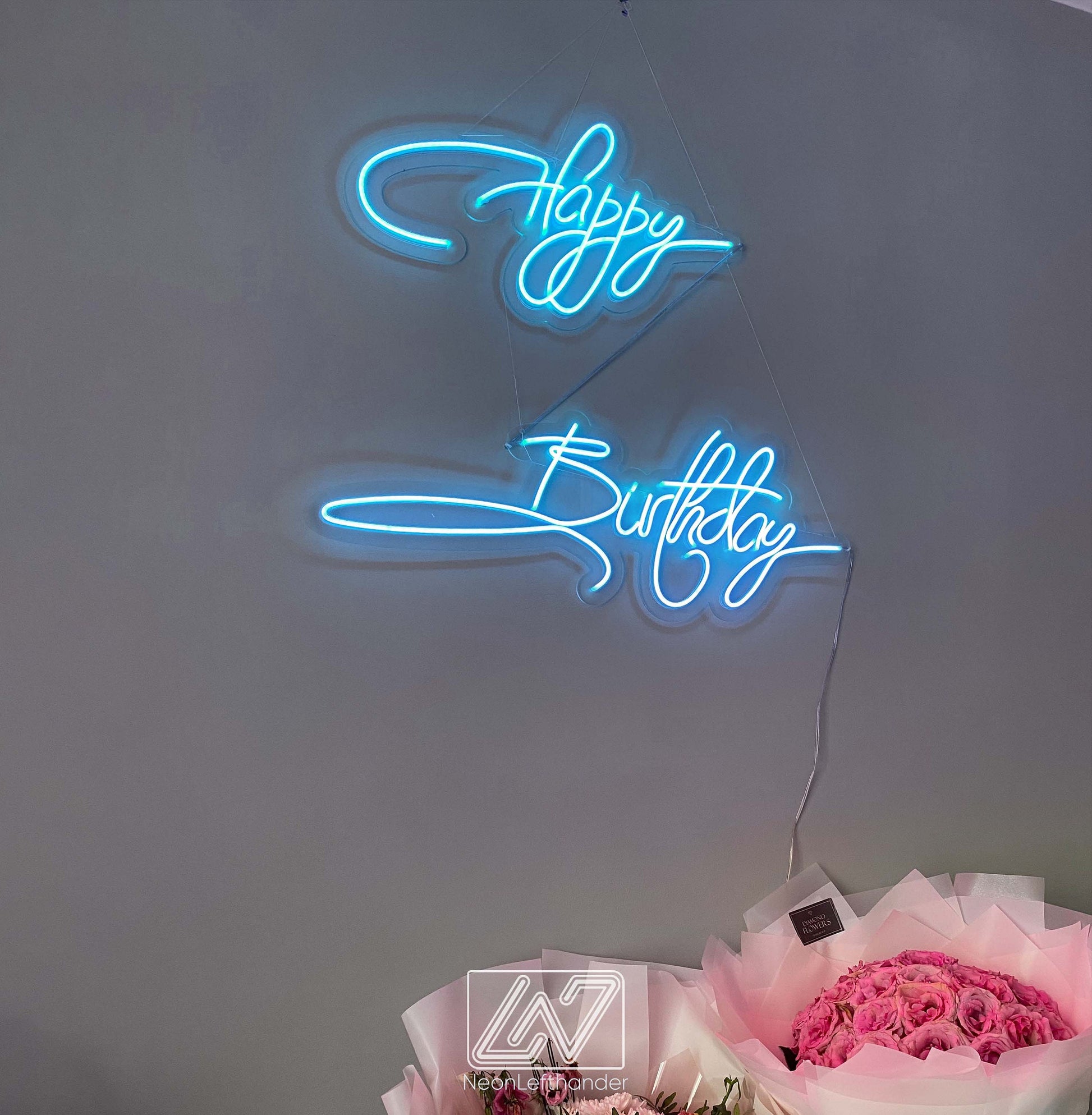 Happy Birthday - LED Neon Sign, Birthday Present, Kids Birthday Party Neon Sign, Birthday Backdrop Sign, Event Decor, Backdrop Decorations