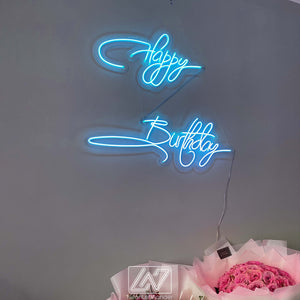 Happy Birthday - LED Neon Sign, Birthday Present, Kids Birthday Party Neon Sign, Birthday Backdrop Sign, Event Decor, Backdrop Decorations