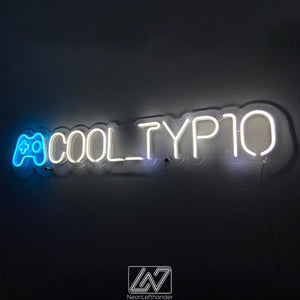 Custom Gamepad Username - LED Neon Sign, YouTube Neon Light, Gamer Gifts, Cybersport Gamer Room Decor, Gift for Influencer, Twitch Streamer