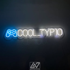 Custom Gamepad Username - LED Neon Sign, YouTube Neon Light, Gamer Gifts, Cybersport Gamer Room Decor, Gift for Influencer, Twitch Streamer