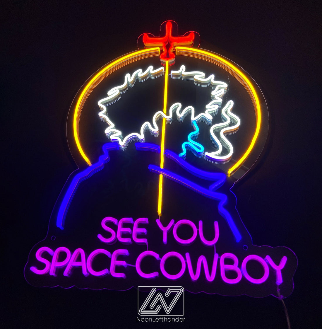 Cowboy - LED Neon Anime Wall Art, Anime, Cartoon Character, Game Room Light, Personalized Gifts, Kids Room Decor, See You Space Cowboy