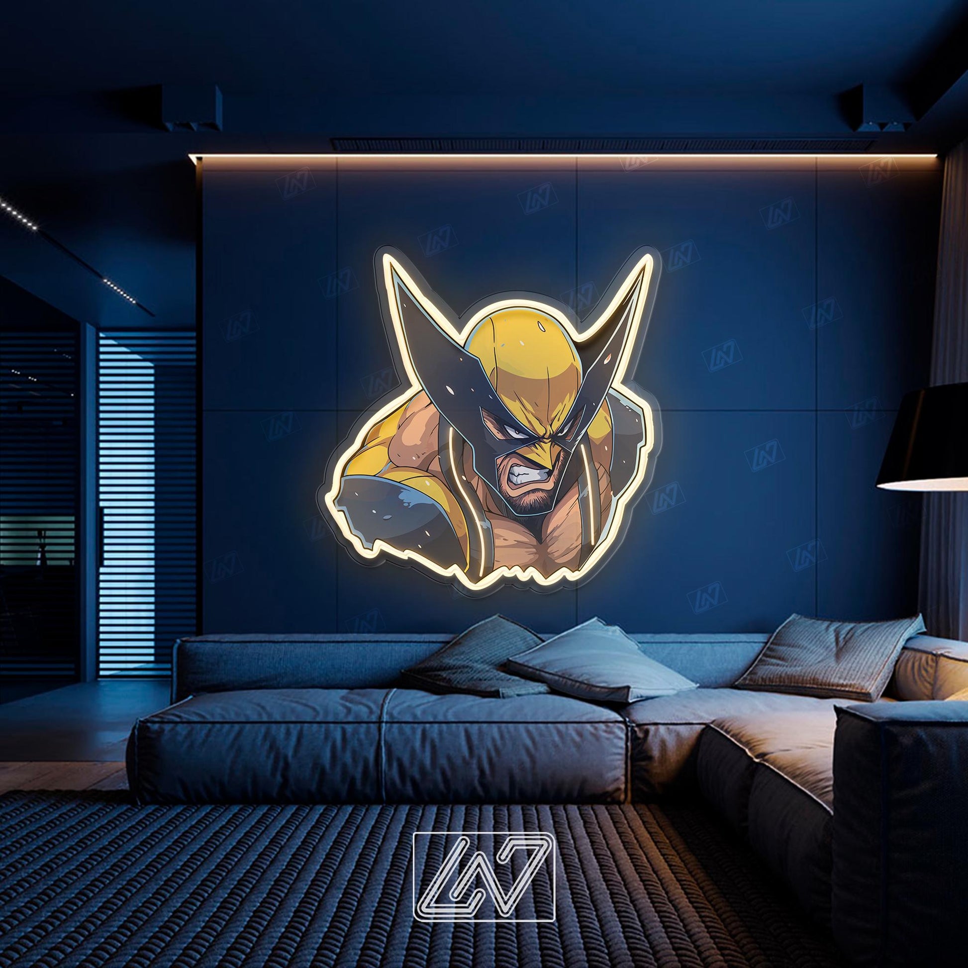 Superhero Сharacter - LED Neon Movie Sign with UV Print Art, TV Show, Cartoon Character, Game Room Light, Personalized Gifts