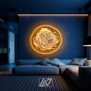 Delicious Pasta - LED Neon Sign with UV Print, Food Neon Sign, Kitchen Neon Sign