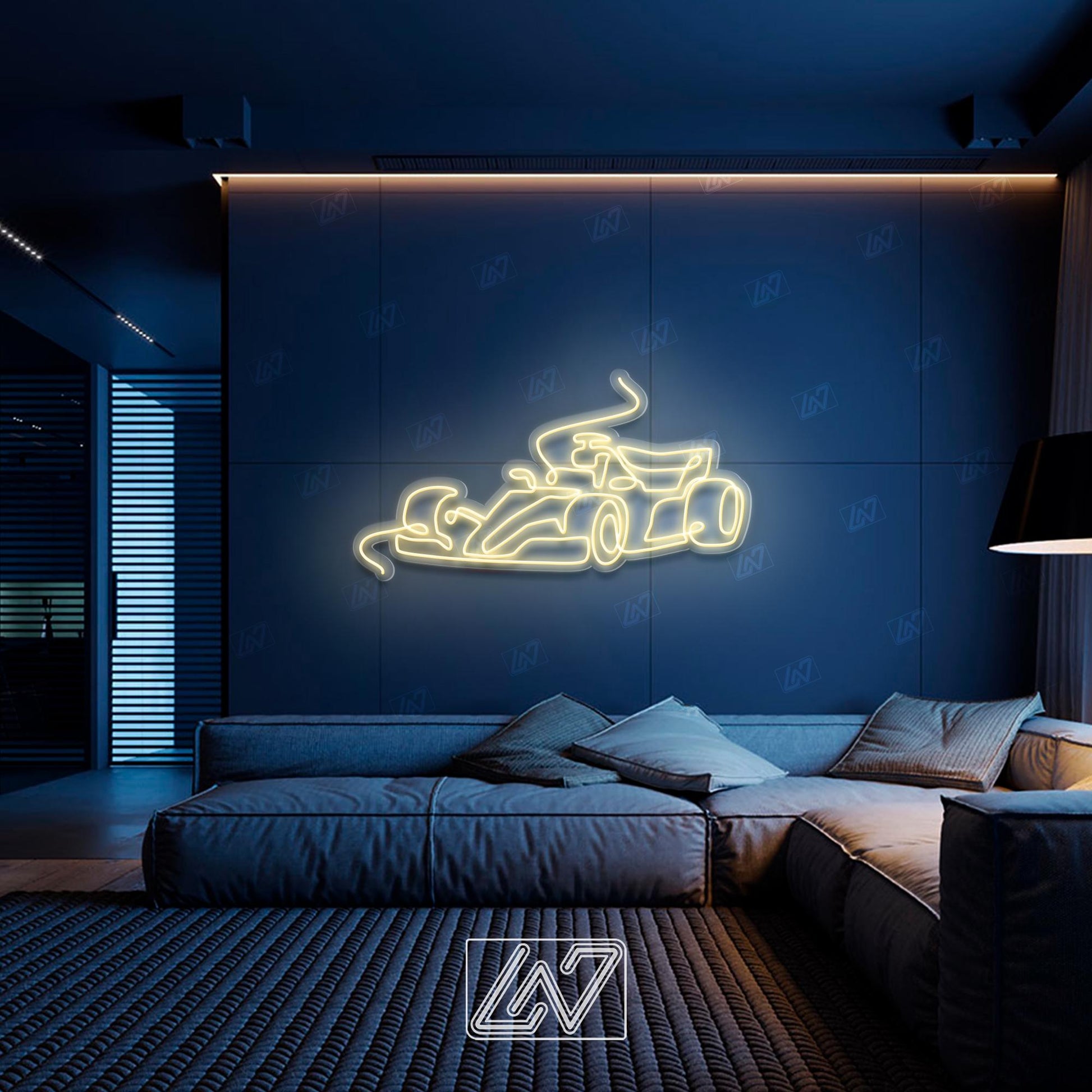 F1 - LED Neon Sign , Sport Interior Decor, Open-Wheel Car Neon Lights, Car Bedroom Neon Sign, Neon Sign Wall Decor