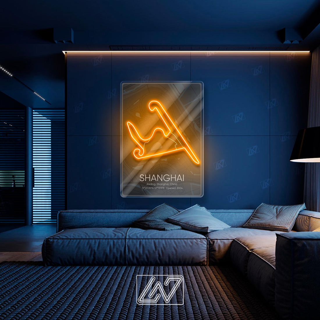 Shanghai International Circuit - LED Neon Sign , Sport Interior Decor, Open-Wheel Car Neon Lights, Car Bedroom Neon Sign, Grand Prix circuit