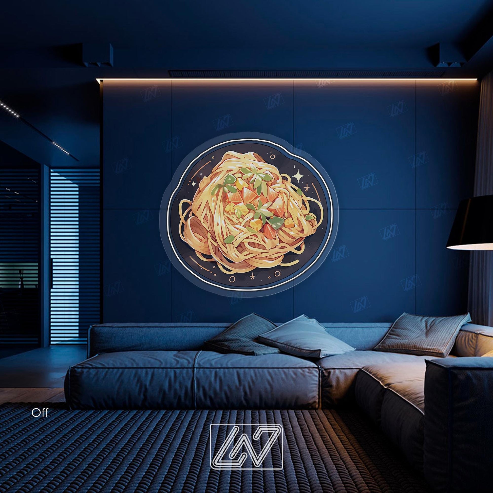 Delicious Pasta - LED Neon Sign with UV Print, Food Neon Sign, Kitchen Neon Sign