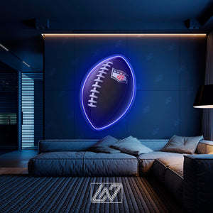 NFL Ball - LED Neon Sign with UV Print, American Football Sign, Motivation Neon Sign,