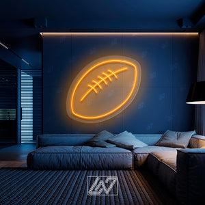 Rugby Ball - LED Neon Sign, Tennis Player Wall Decor, Sport Led Neon Sign, Decor for Kids Room, Sport Signs