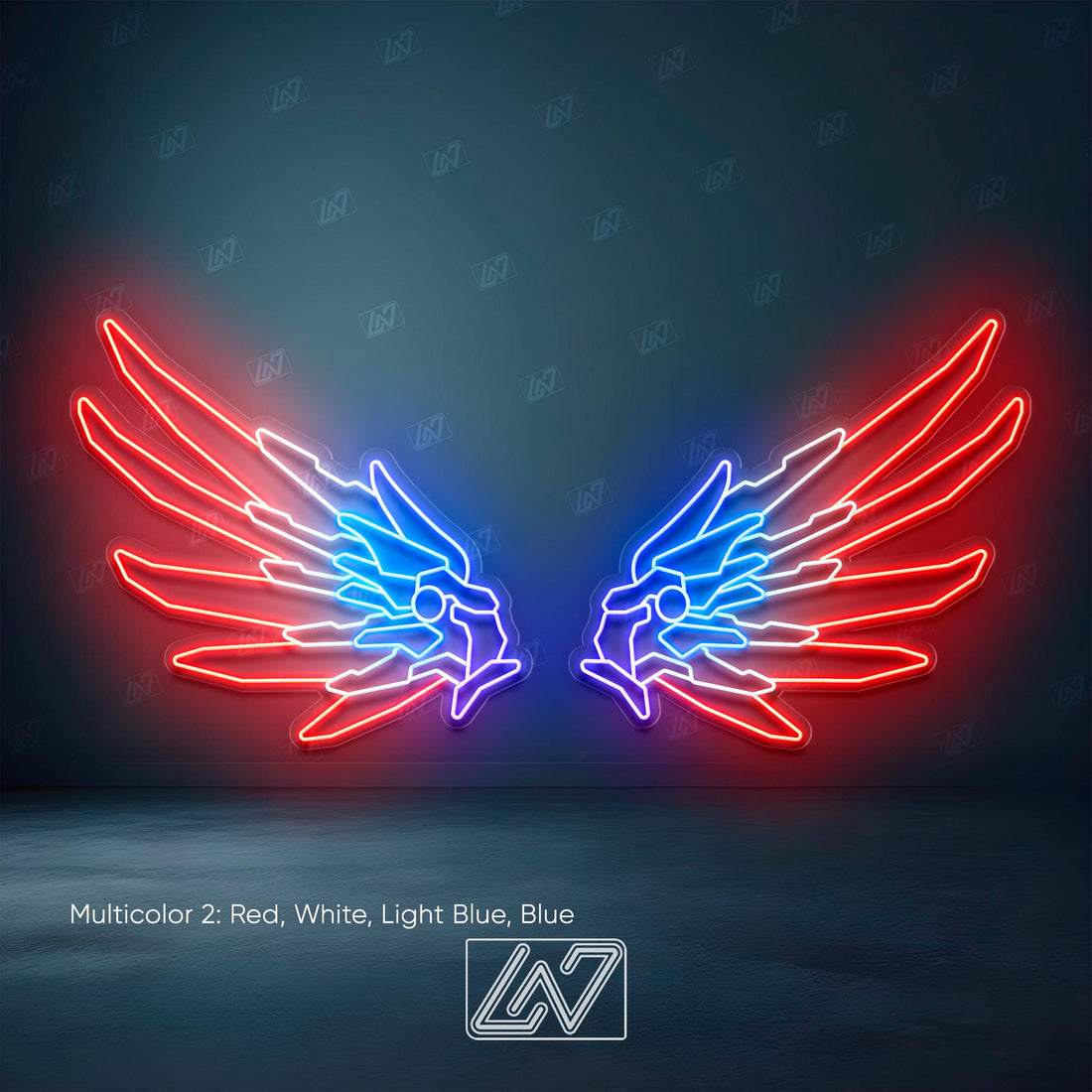 Cyberpunk Mecha Wings 2.0 - LED Neon Sign, Event Decor, Neon Wings, Neon Lights, Photo Zone, Party Decor, Neon Sign Art