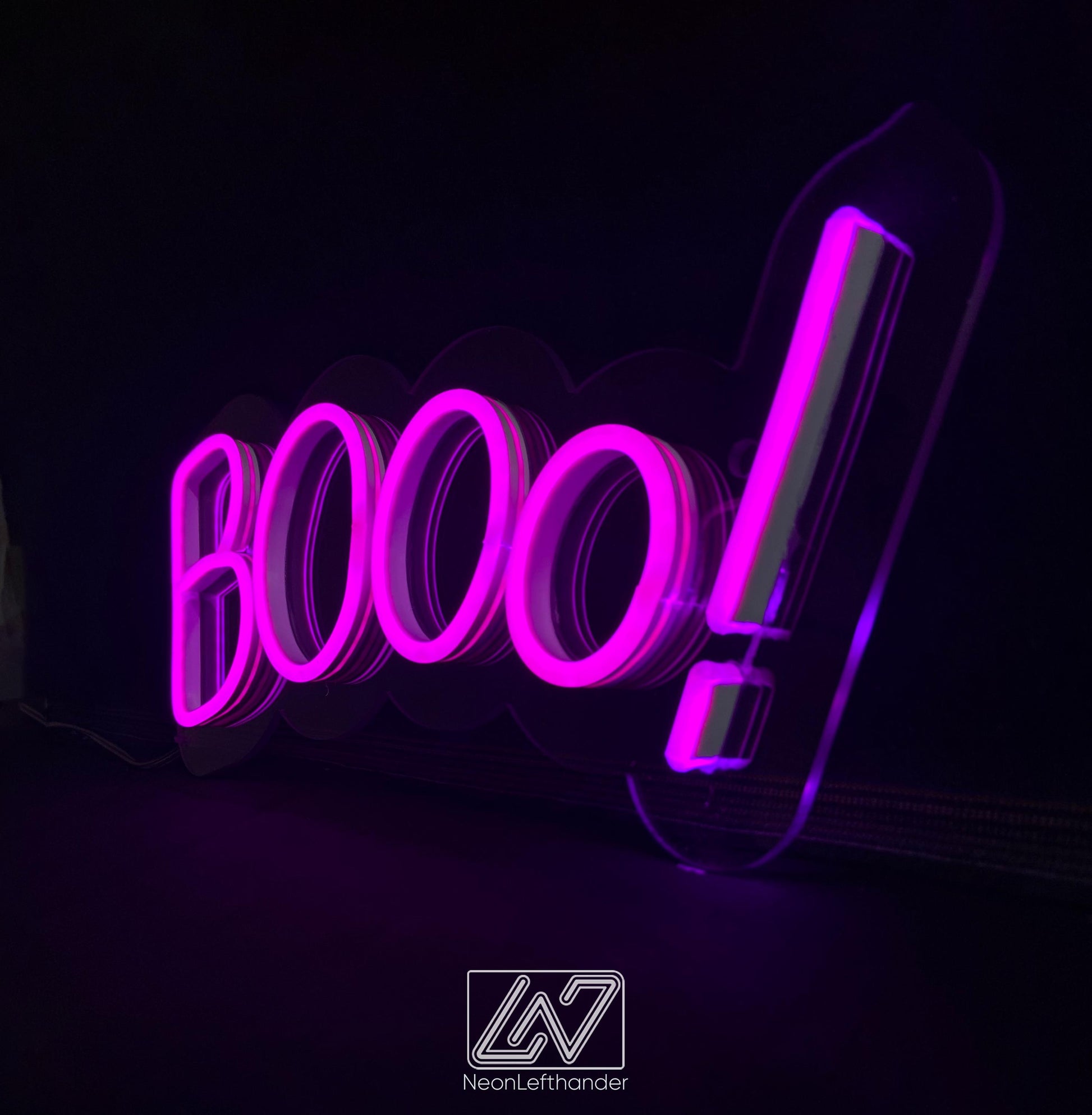 Booo! - LED Neon Sign, Spooky Halloween Led Decor, Scary Halloween, Halloween Light Decor, Custom Neon Sign