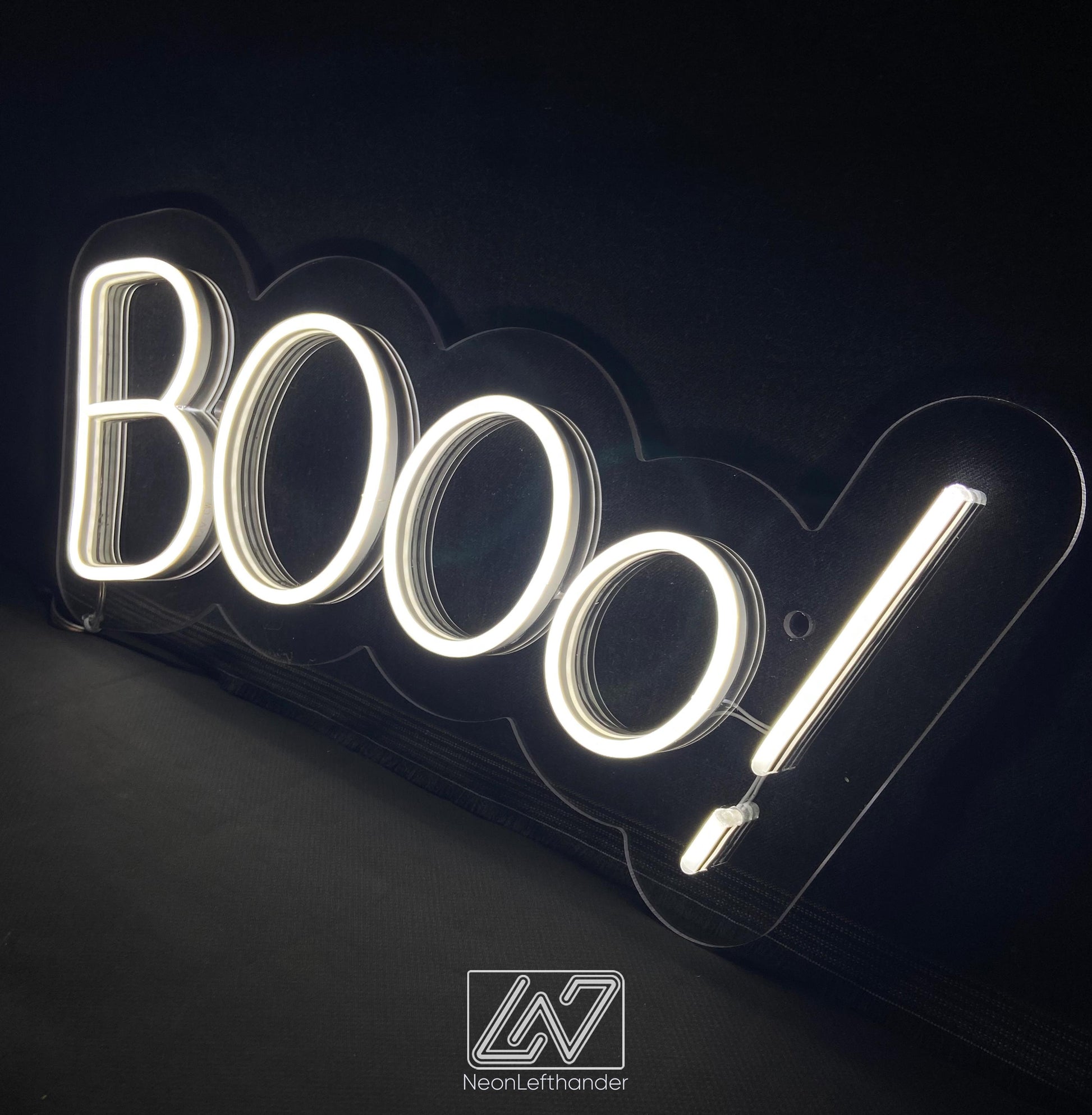 Booo! - LED Neon Sign, Spooky Halloween Led Decor, Scary Halloween, Halloween Light Decor, Custom Neon Sign