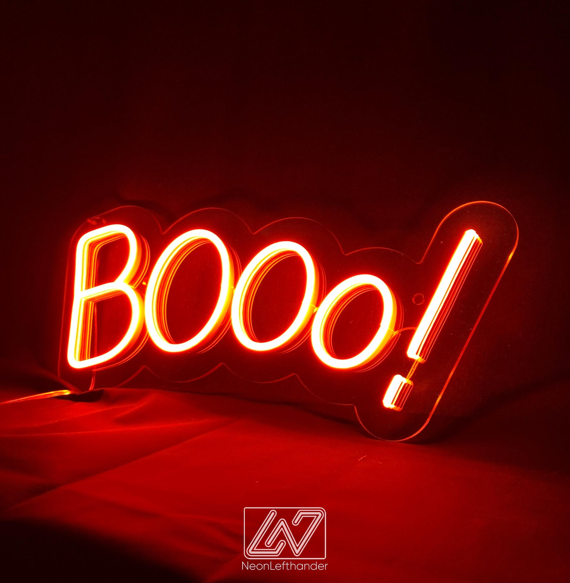 Booo! - LED Neon Sign, Spooky Halloween Led Decor, Scary Halloween, Halloween Light Decor, Custom Neon Sign