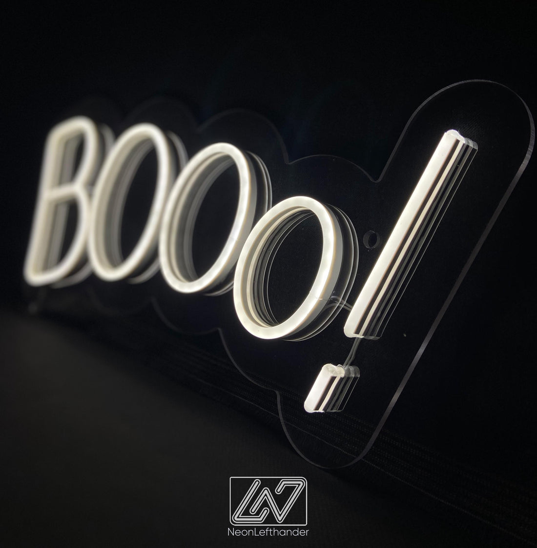 Booo! - LED Neon Sign, Spooky Halloween Led Decor, Scary Halloween, Halloween Light Decor, Custom Neon Sign