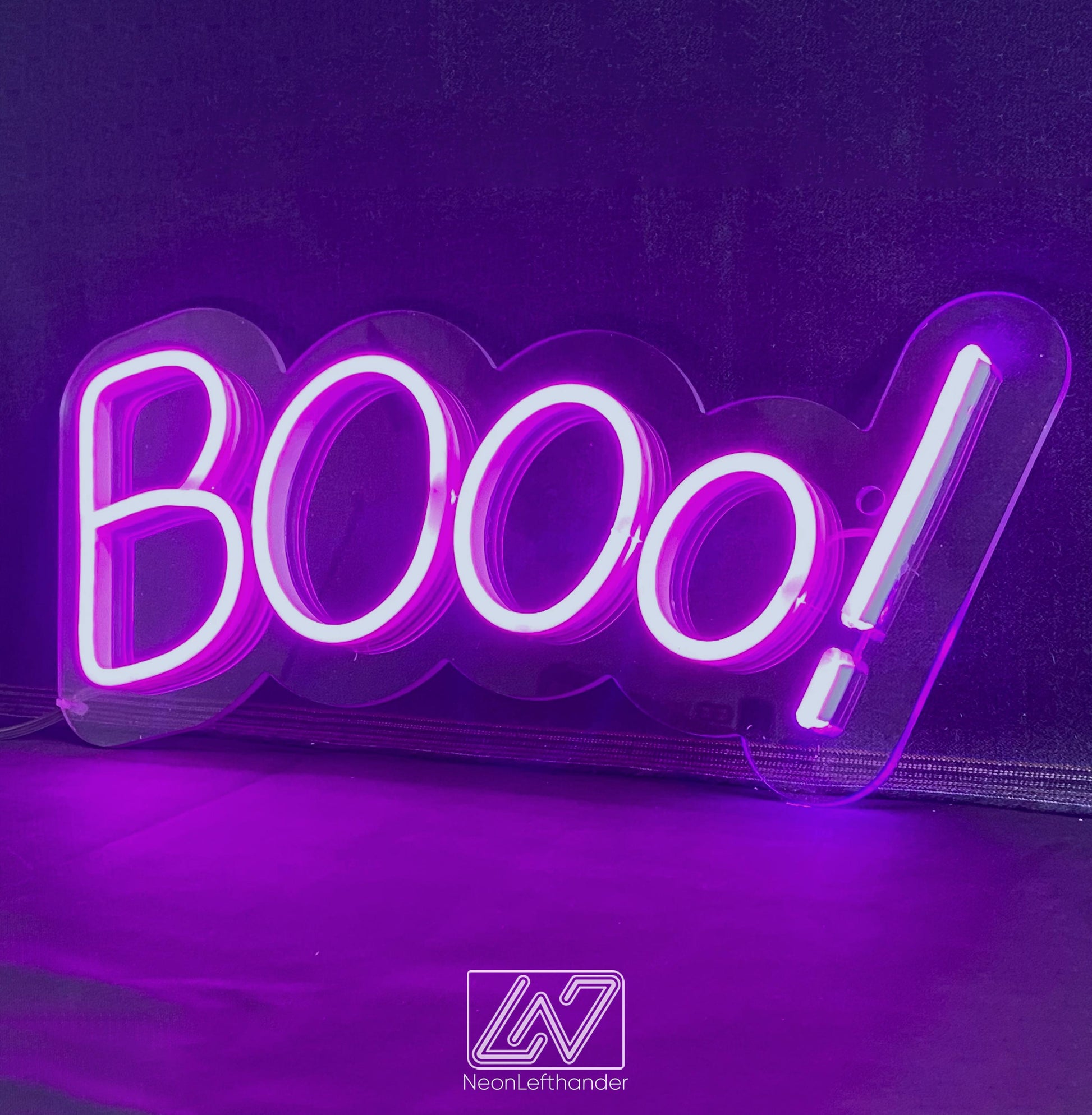 Booo! - LED Neon Sign, Spooky Halloween Led Decor, Scary Halloween, Halloween Light Decor, Custom Neon Sign