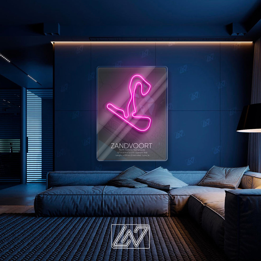 Zandvoort Circuit - LED Neon Sign , Sport Interior Decor, Open-Wheel Car Neon Lights, Car Bedroom Neon Sign, Grand Prix circuit