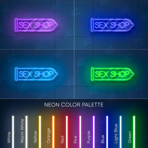 Sex Shop Neon Sign – Custom LED Erotic Wall Light, Adult Store Decor, Sexy Bedroom & Playroom Lighting