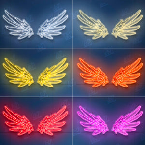 Cyberpunk Mecha Wings 2.0 - LED Neon Sign, Event Decor, Neon Wings, Neon Lights, Photo Zone, Party Decor, Neon Sign Art