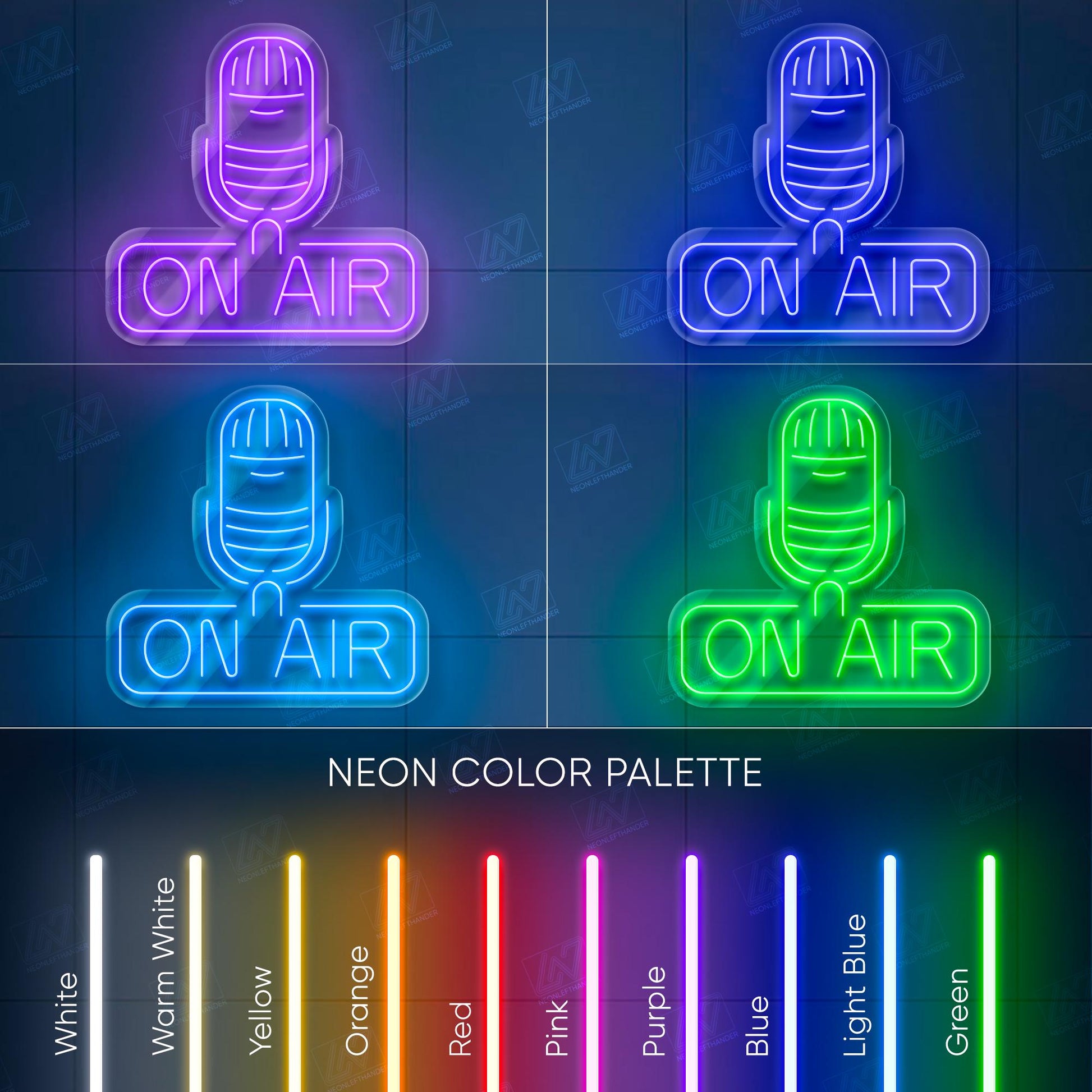 Podcast On Air Neon Sign – LED Light for Studio, Custom Recording Room Decor, Live Streaming Sign