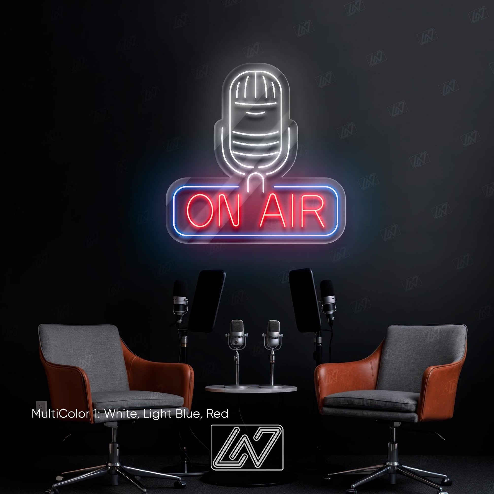 Podcast On Air Neon Sign – LED Light for Studio, Custom Recording Room Decor, Live Streaming Sign