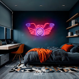 Motorcycle – LED Neon Sign, LED Wall Decor for Bikers, Garage, or Motorcycle Enthusiasts, Neon Light for Shop or Man Cave Decor