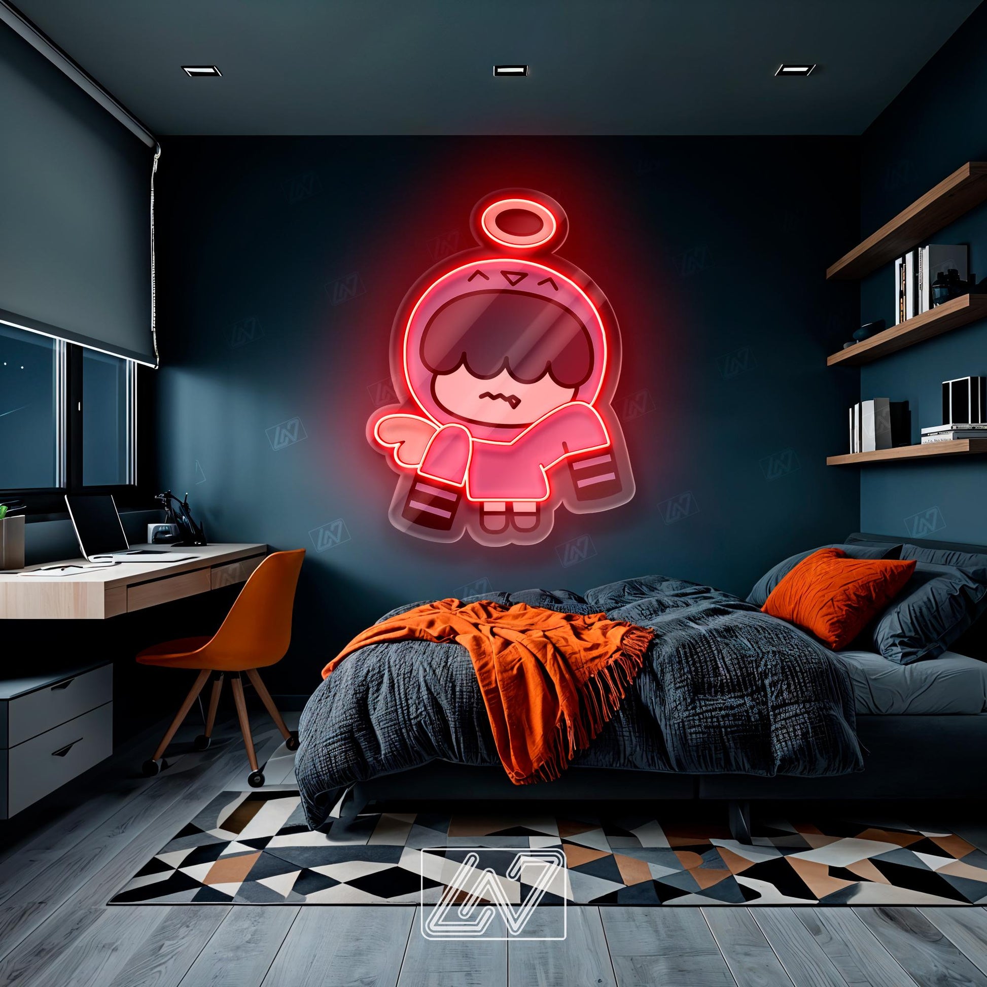 Anime Character - LED Neon Anime Sign with UV Print, Cartoon Character, Game Room Light, Personalized Gifts, Japanese Neon Sign