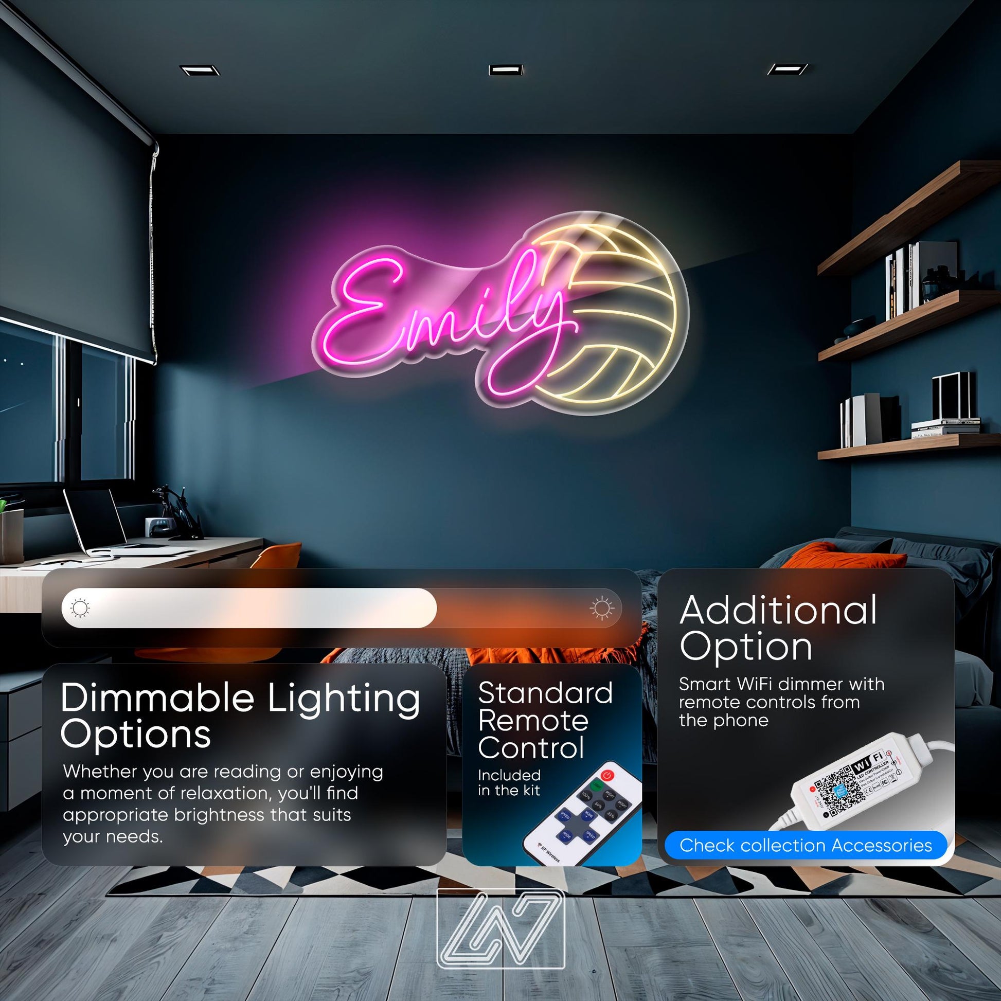 Microphone - LED neon sign, studio mic design perfect for podcast rooms, music studios, content creator setups, modern vocal-themed decor